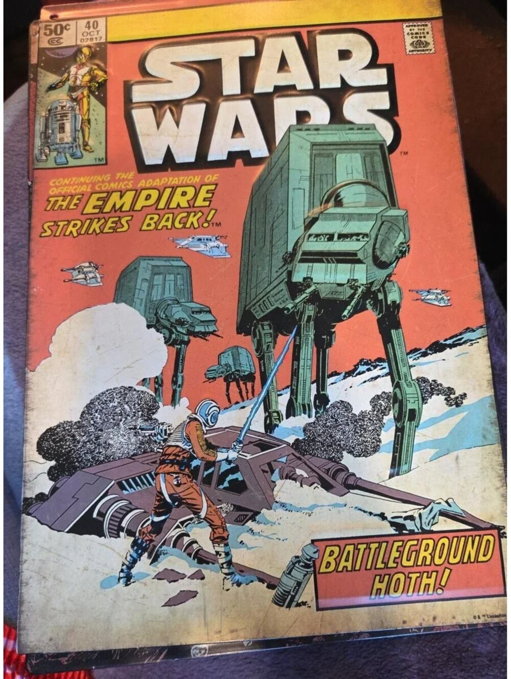 Star Wars Empire Strikes Back Metal Signs Set of 2 Open Road Brands AT-AT 13x8.5